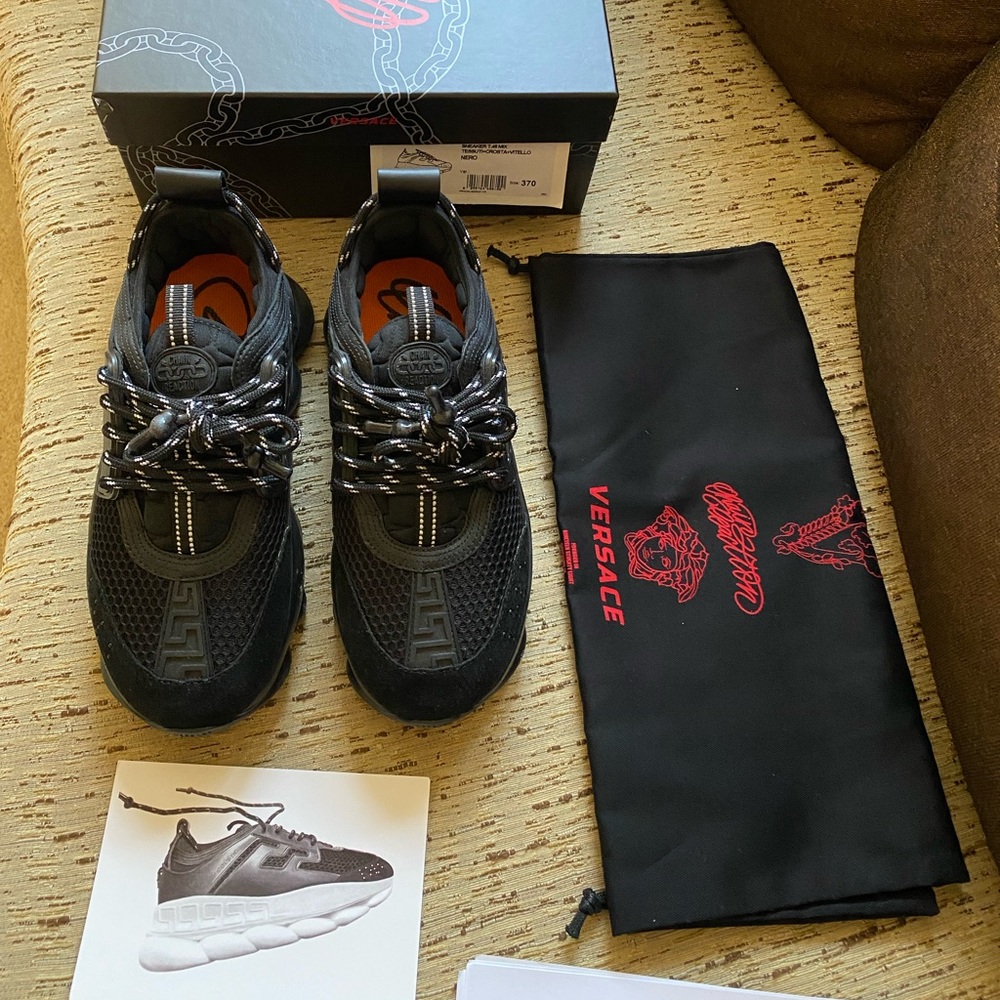 Versace Chain Reaction Sneakers Black